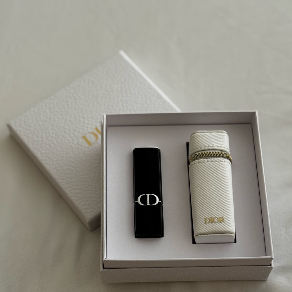 Dior Red Lipstick with White and Gold Keychain - Picture 2 of 5